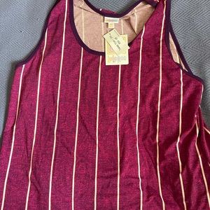 Lularoe purple stripped tank top BNWT